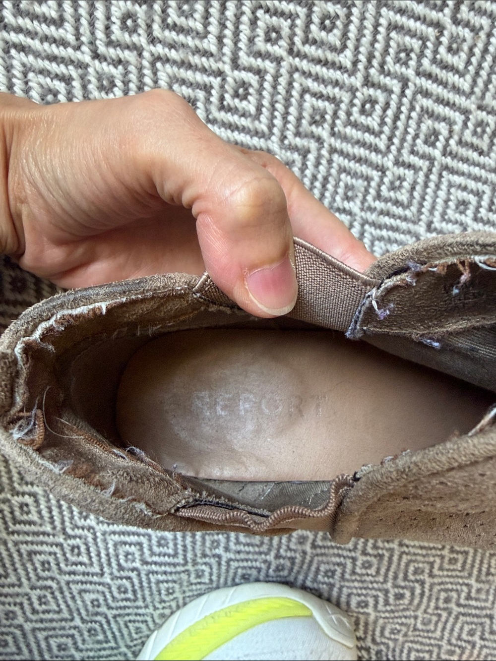Report Women’s Suede Perforated Slip-On Ankle Boots - Taupe - Picture 11 of 16